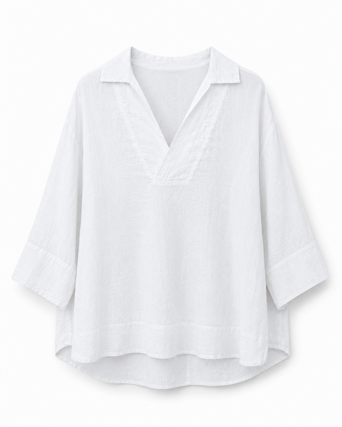 BLUSA CUELLO CAMISERO LINO