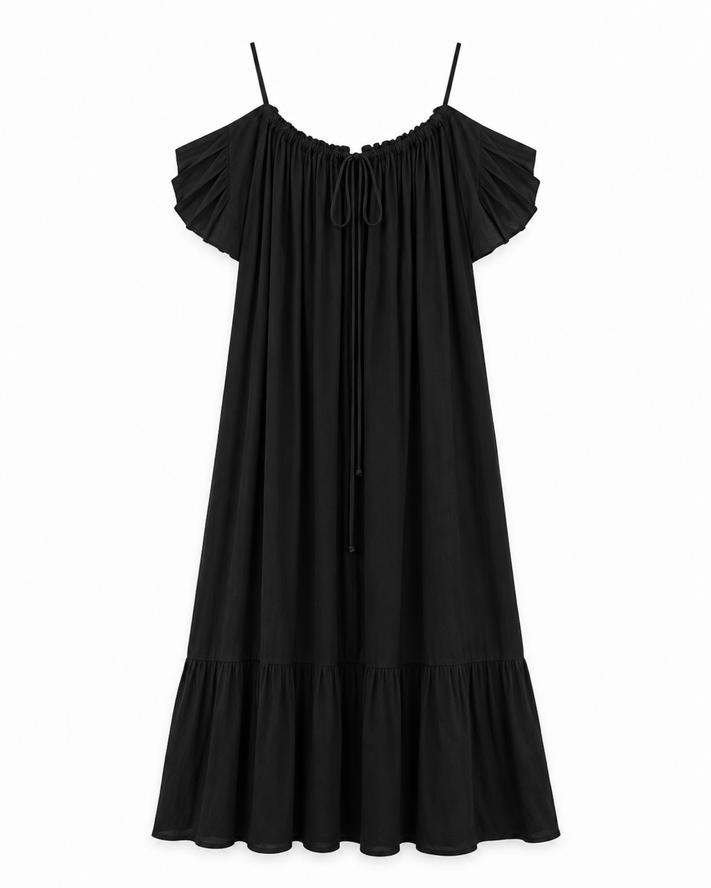 VESTIDO MIDI FLUIDO CUT OUT