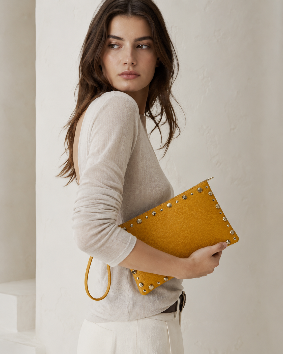 BOLSO PIEL CON TACHAS