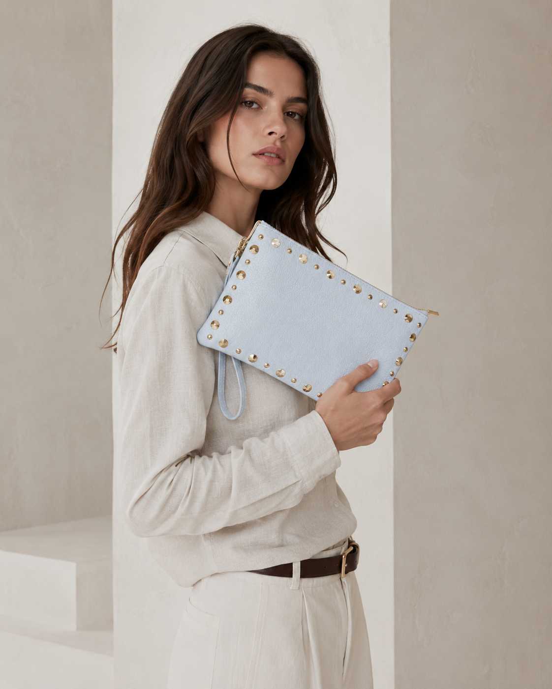 BOLSO PIEL CON TACHAS