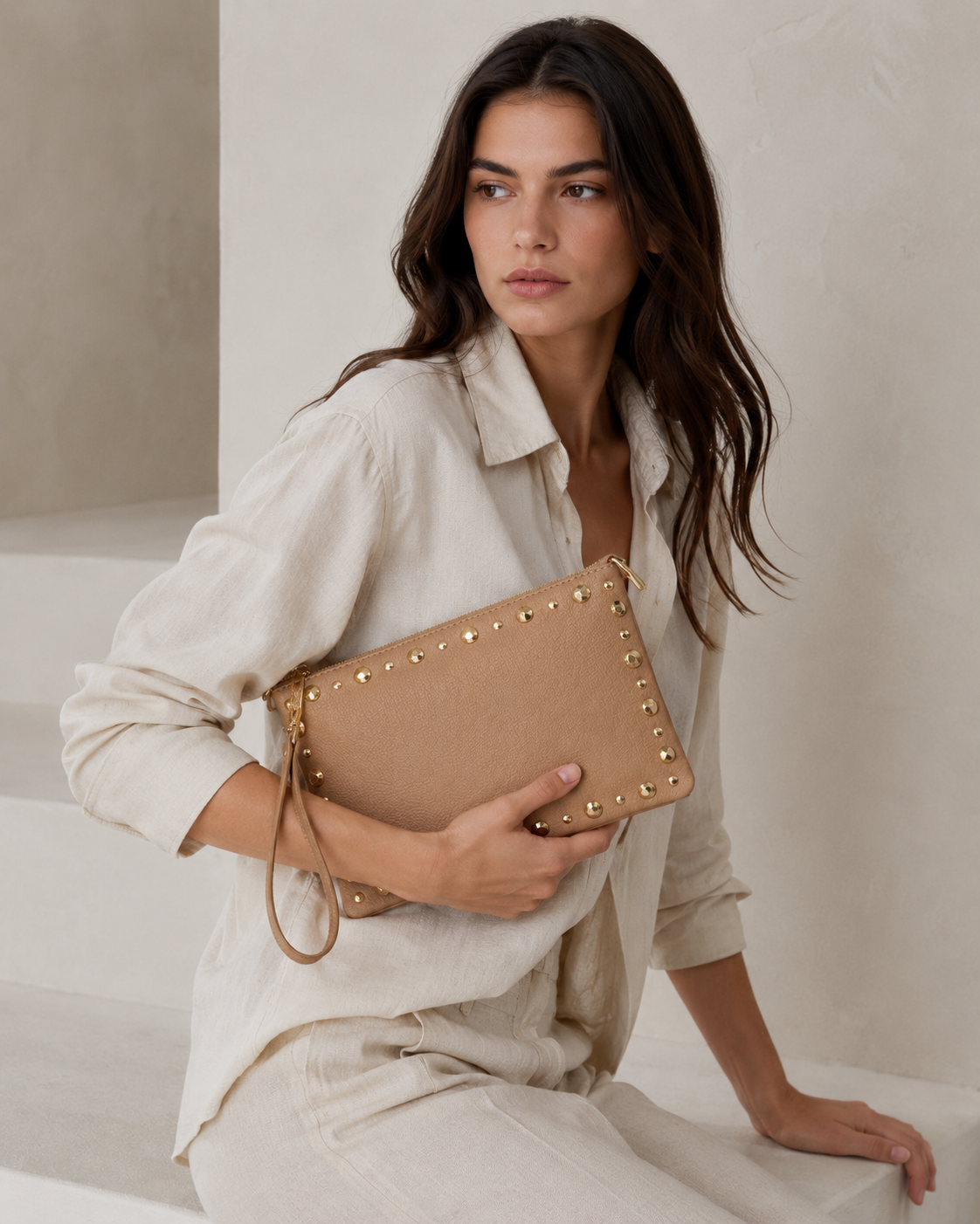 BOLSO PIEL CON TACHAS