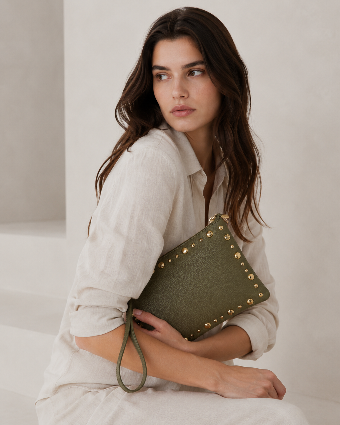 BOLSO PIEL CON TACHAS