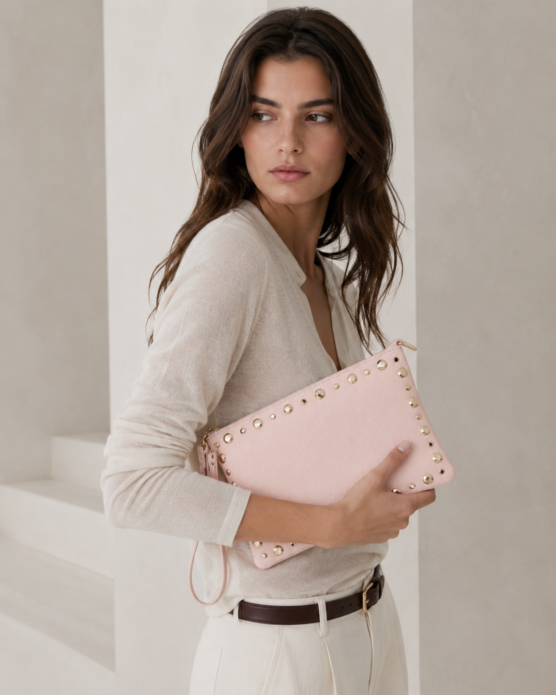 BOLSO PIEL CON TACHAS
