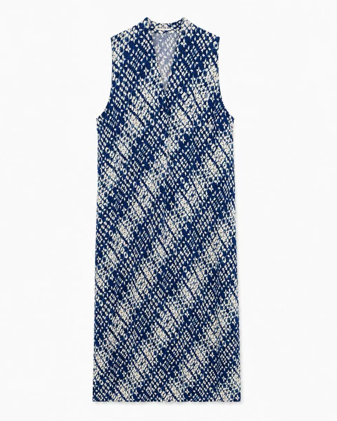 VESTIDO MIDI ESTAMPADO SIN MANGAS