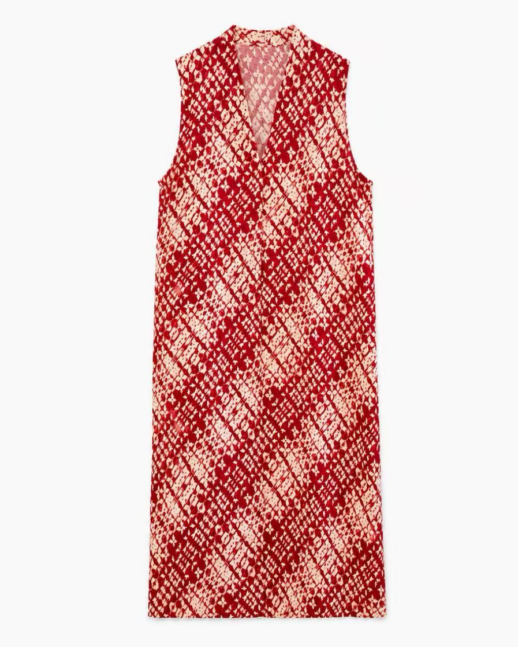 VESTIDO MIDI ESTAMPADO SIN MANGAS