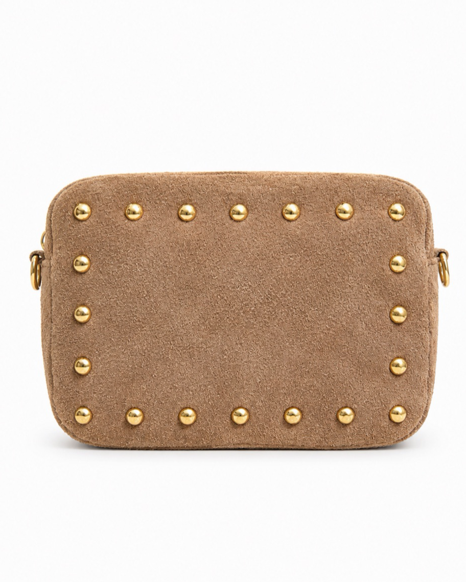 BANDOLERA DE PIEL CON TACHAS