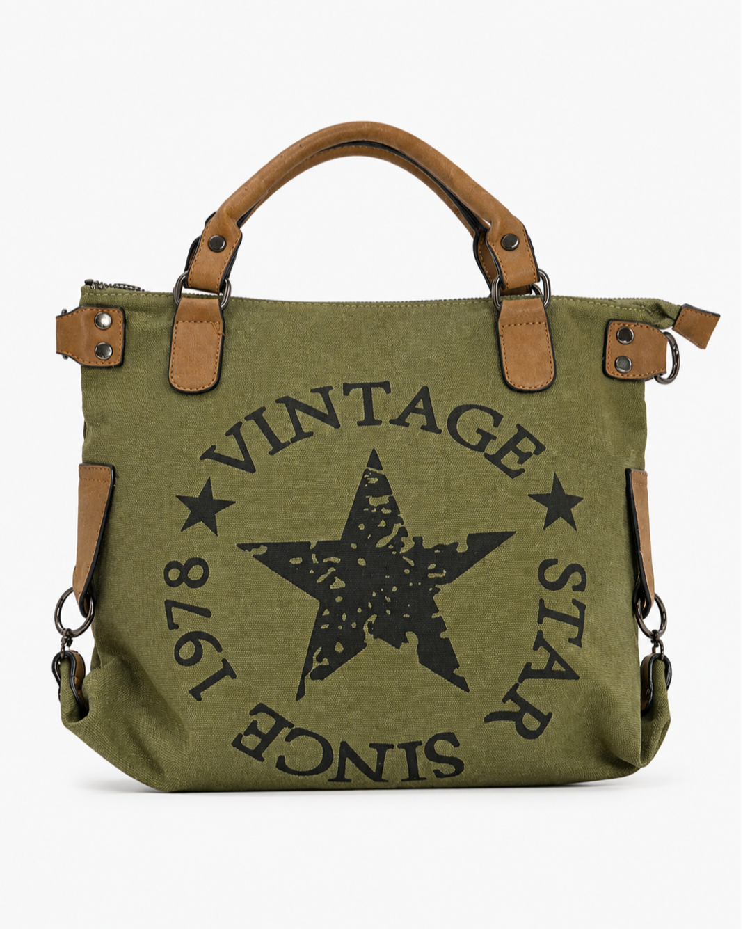 BOLSO SHOPPER VINTAGE VERDE