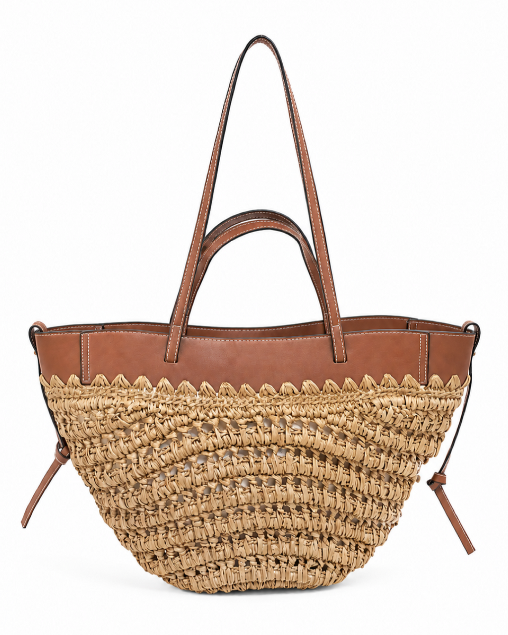 BOLSO SHOPPER TRENZADO COMBINADO