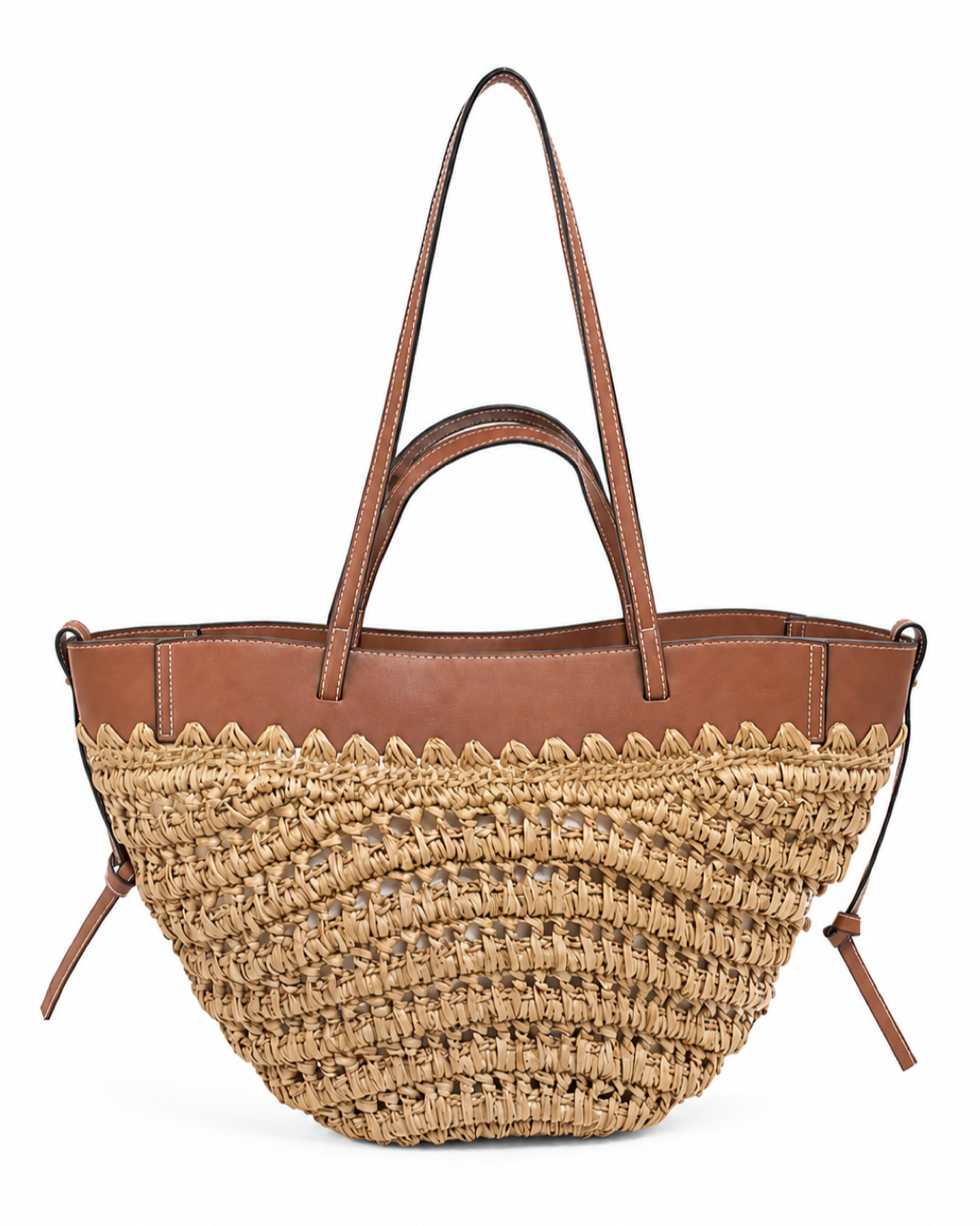 BOLSO SHOPPER TRENZADO COMBINADO