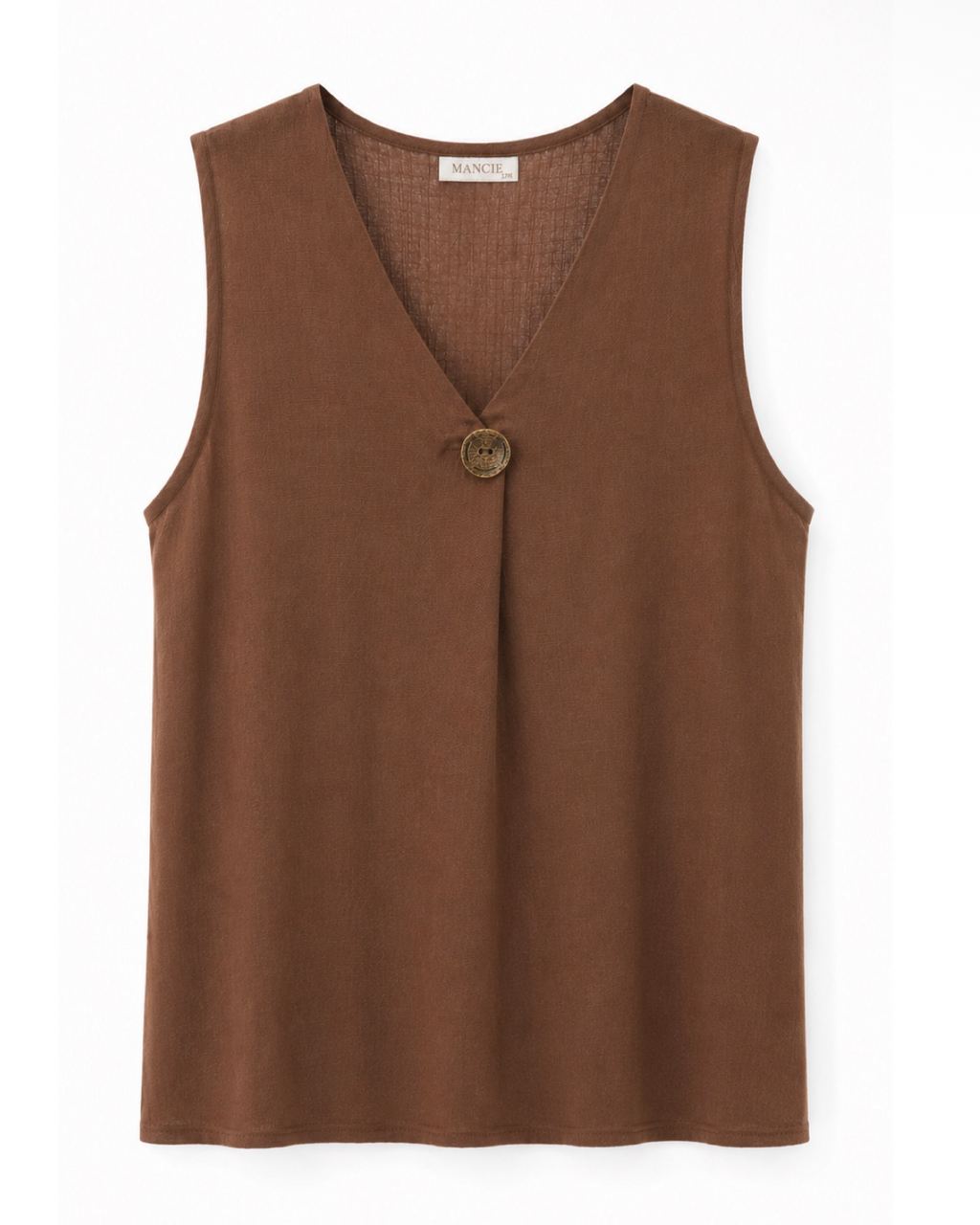 BLUSA SIN MANGAS BOTÓN