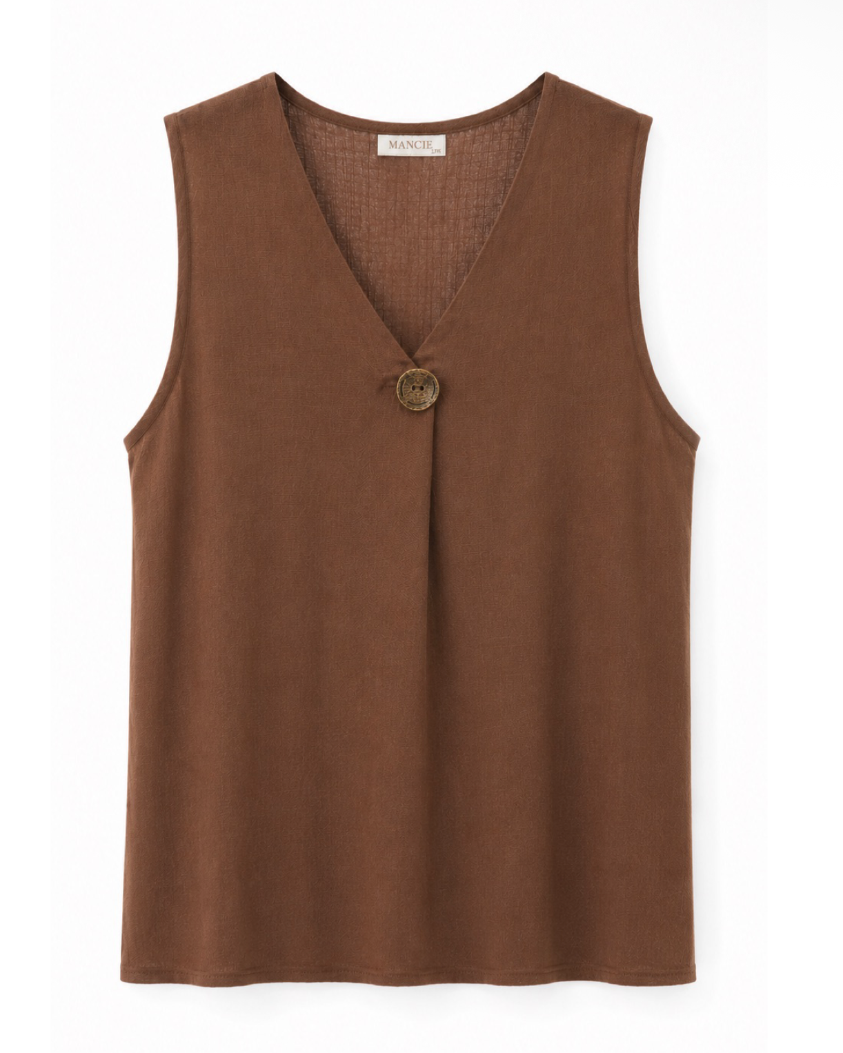BLUSA SIN MANGAS BOTÓN