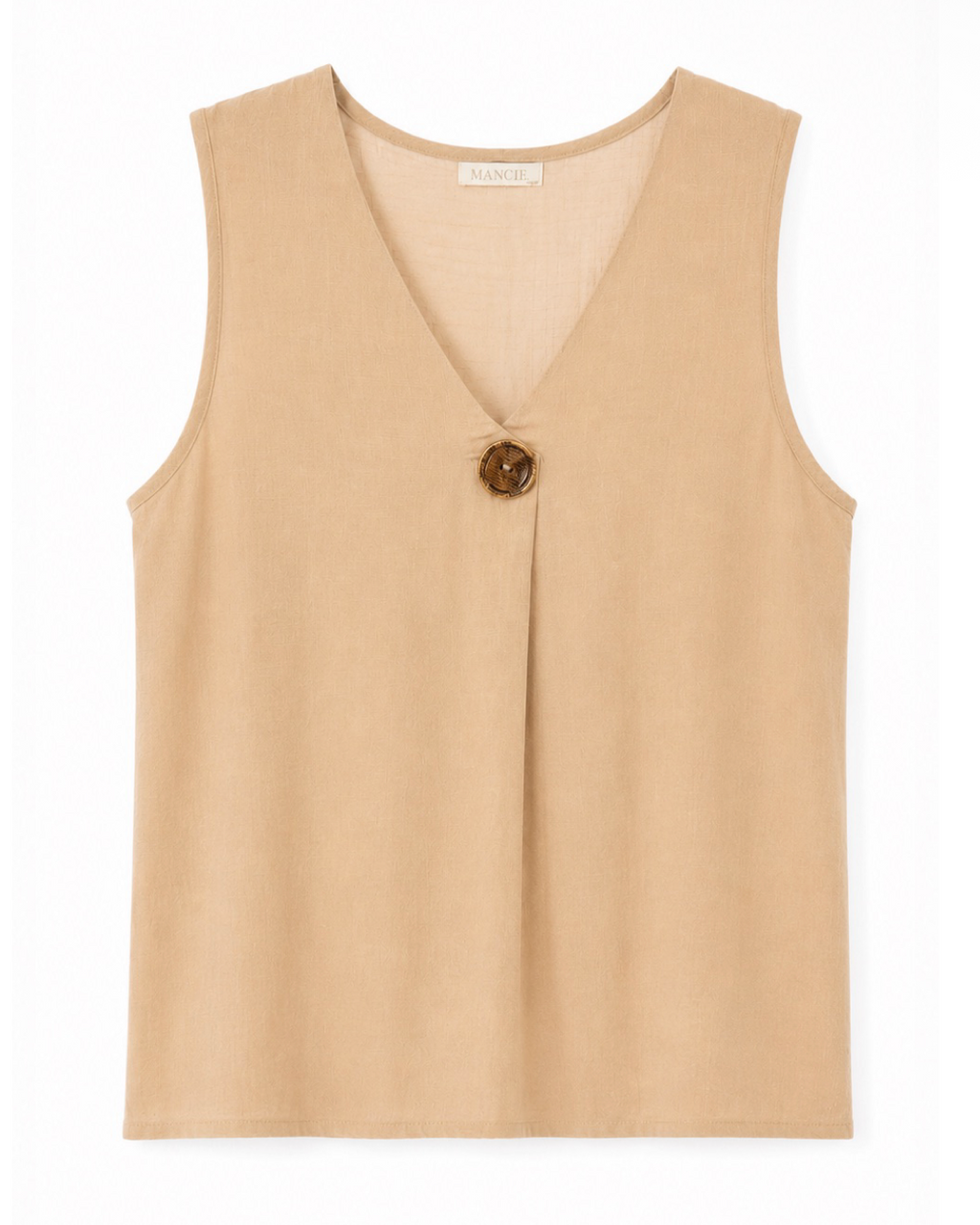 BLUSA SIN MANGAS BOTÓN