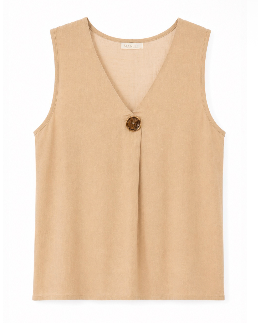 BLUSA SIN MANGAS BOTÓN