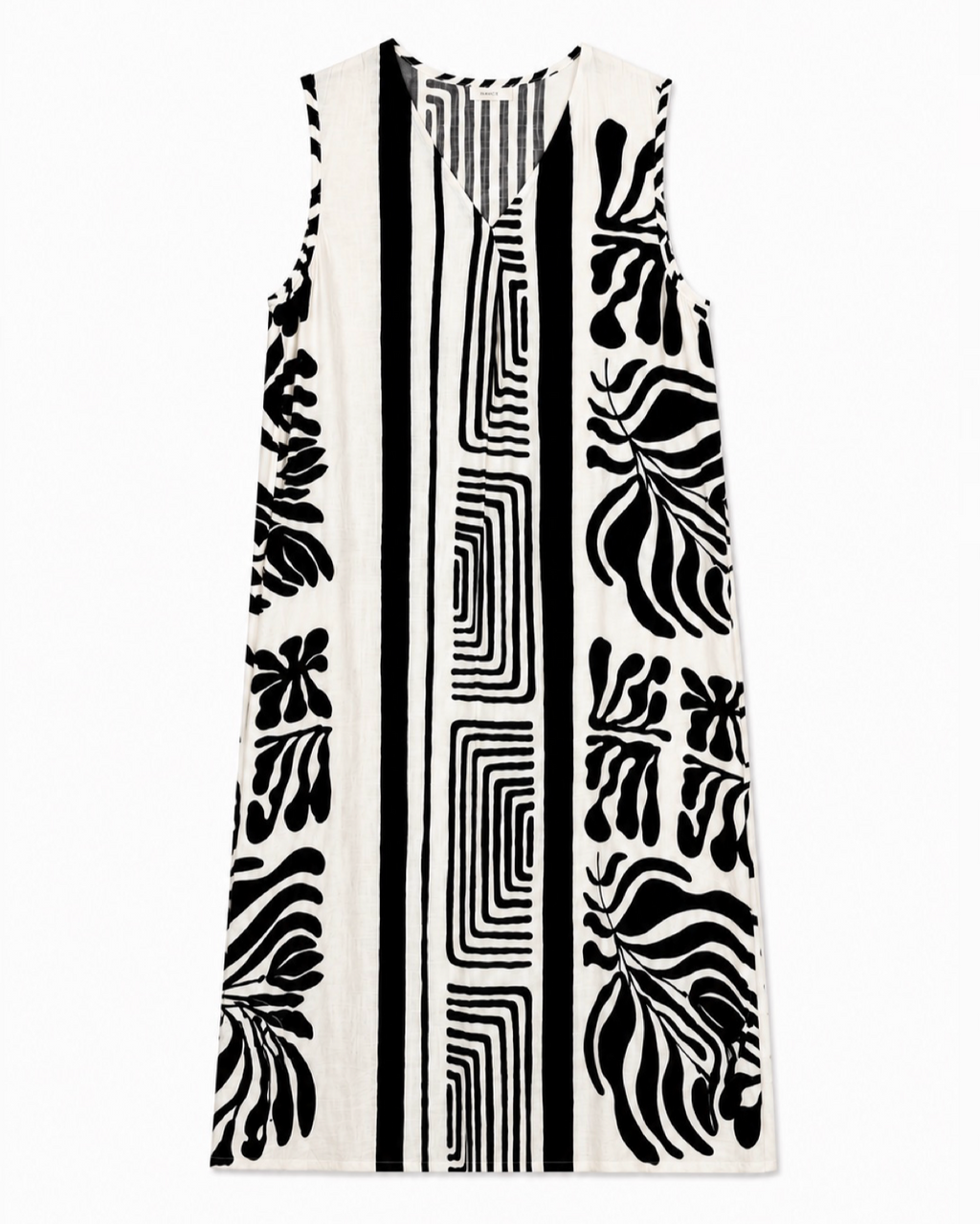 VESTIDO SIN MANGAS ESTAMPADO