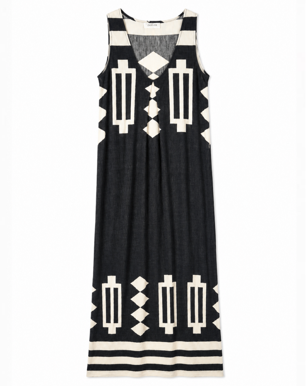 VESTIDO SIN MANGAS CUELLO V