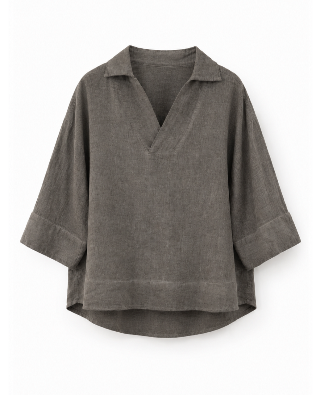 BLUSA CUELLO CAMISERO LINO