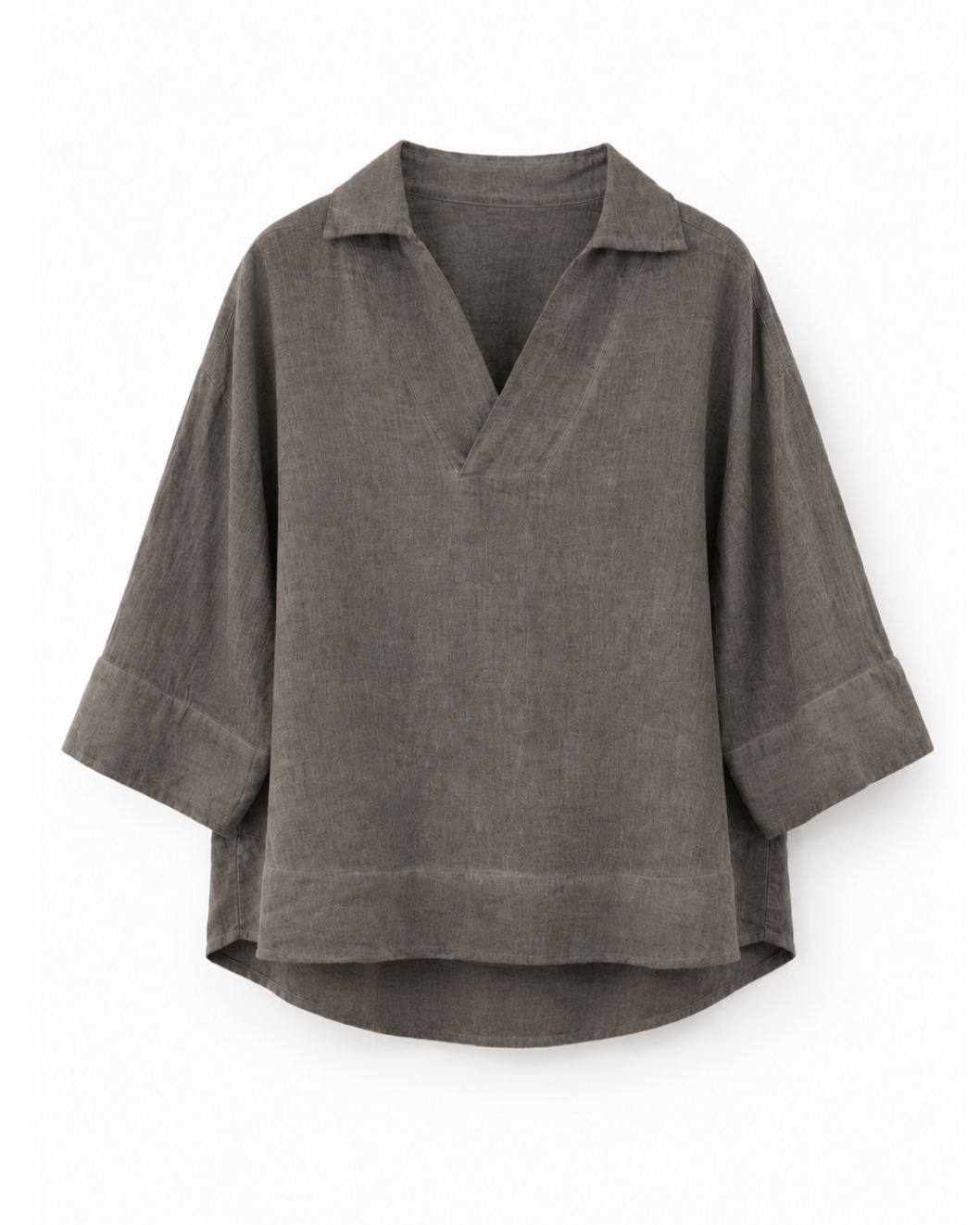 BLUSA CUELLO CAMISERO LINO