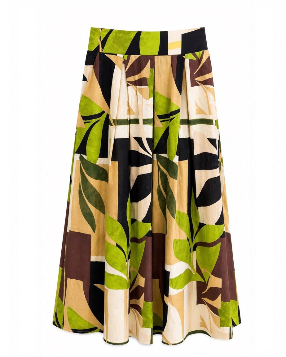 FALDA ESTAMPADO TROPICAL