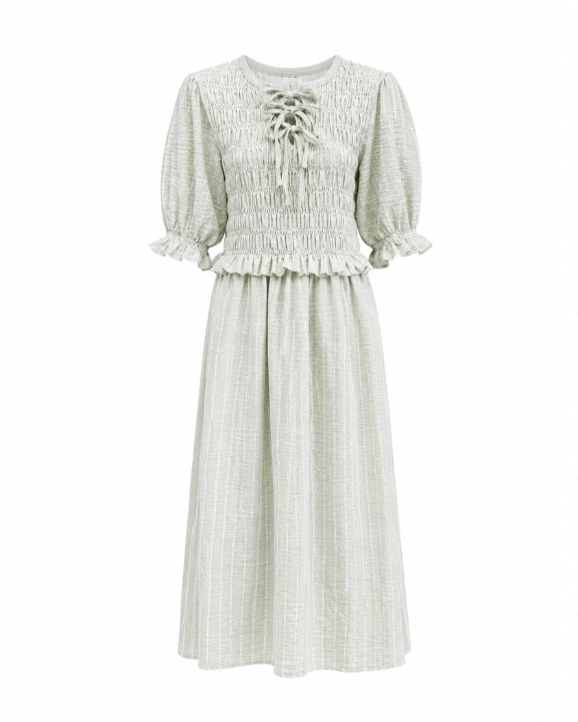 VESTIDO NIDO DE ABEJA RAYAS