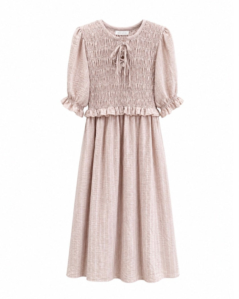 VESTIDO NIDO DE ABEJA RAYAS