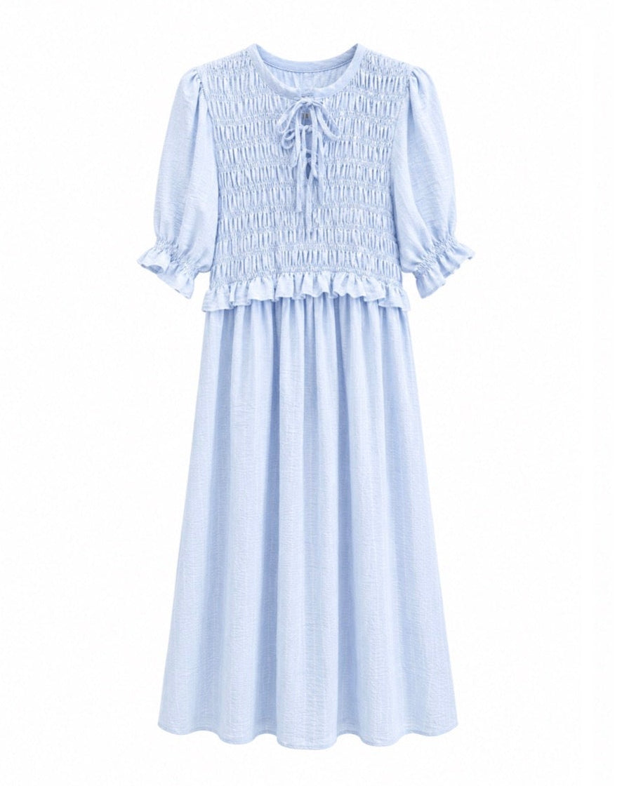 VESTIDO NIDO DE ABEJA RAYAS