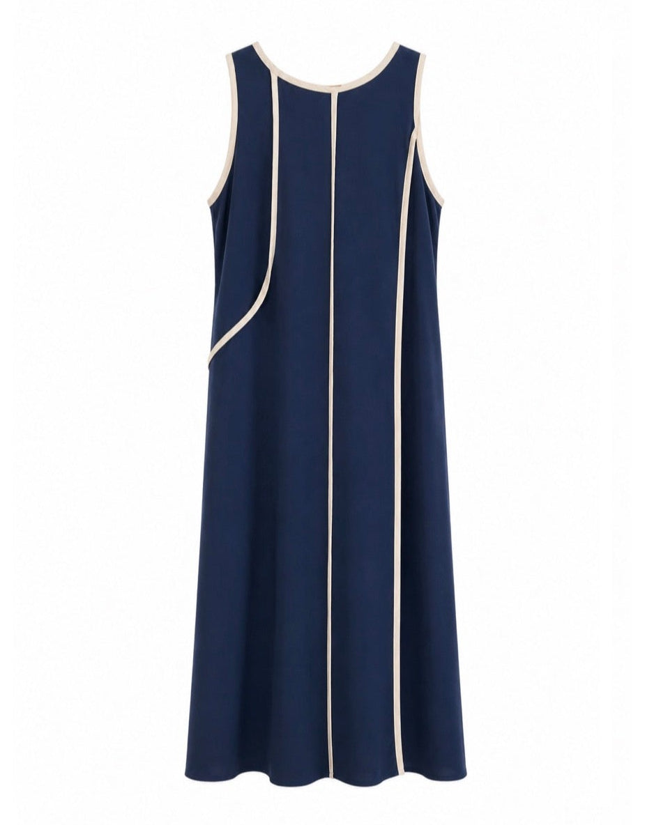 VESTIDO MIDI RAYAS ASIMÉTRICAS