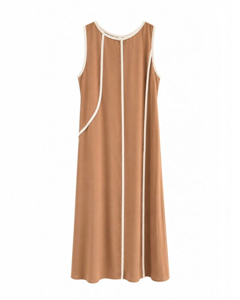 VESTIDO MIDI RAYAS ASIMÉTRICAS