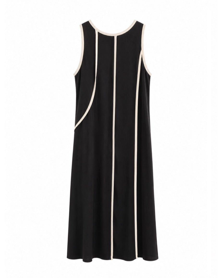 VESTIDO MIDI RAYAS ASIMÉTRICAS