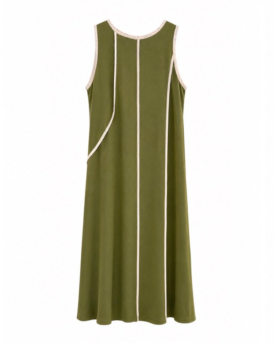 VESTIDO MIDI RAYAS ASIMÉTRICAS