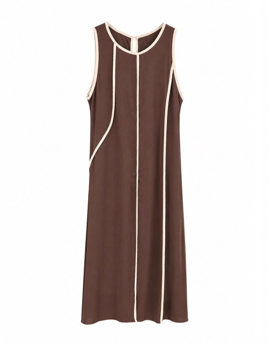 VESTIDO MIDI RAYAS ASIMÉTRICAS