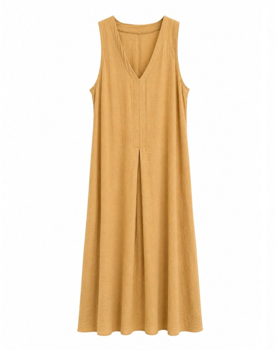 VESTIDO CUELLO PICO FLUIDO