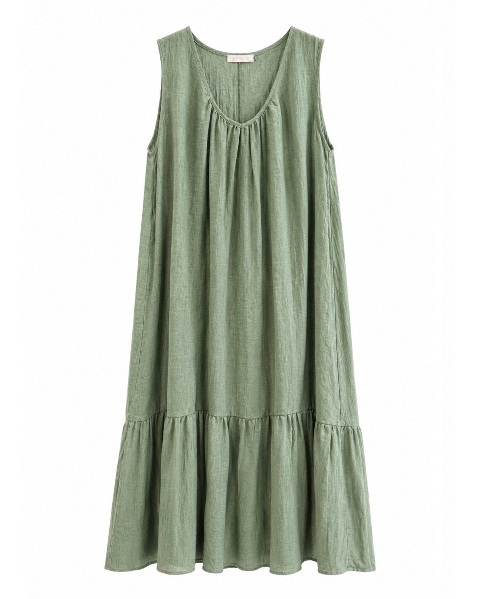 VESTIDO LARGO VOLANTE