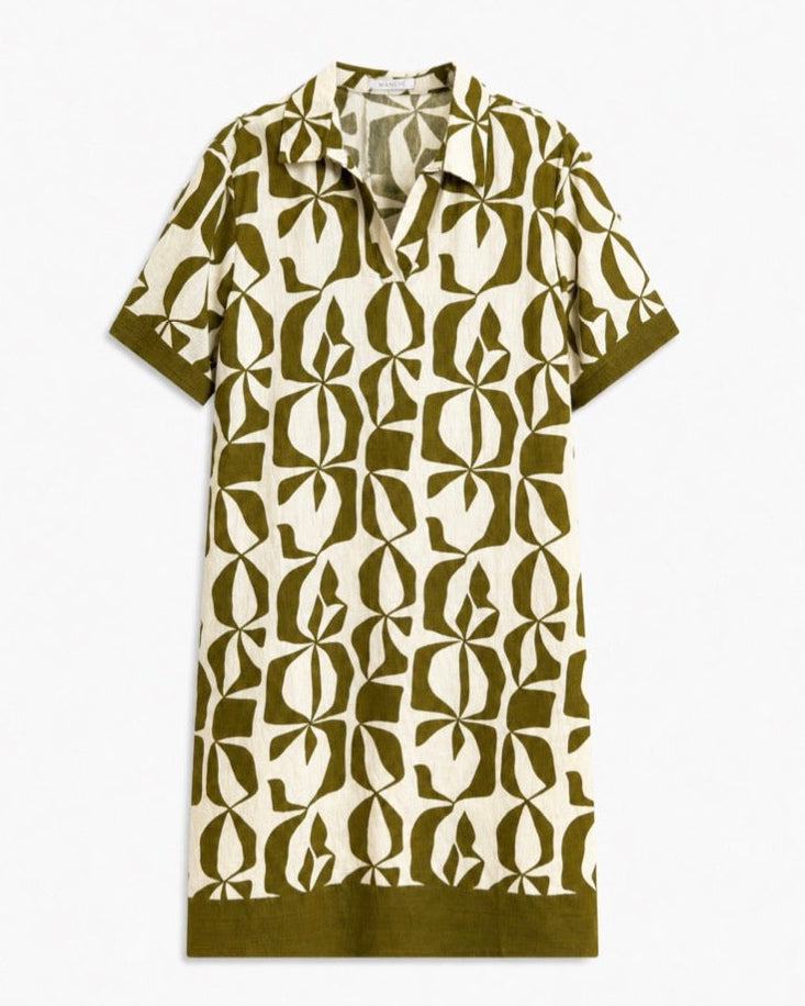 VESTIDO CUELLO CAMISERO ESTAMPADO