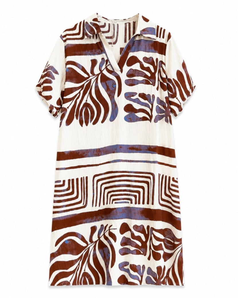 VESTIDO ESTAMPADO HOJAS