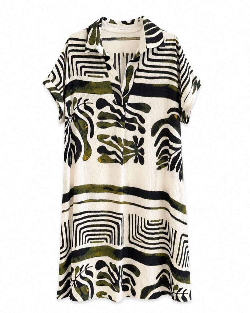 VESTIDO ESTAMPADO HOJAS