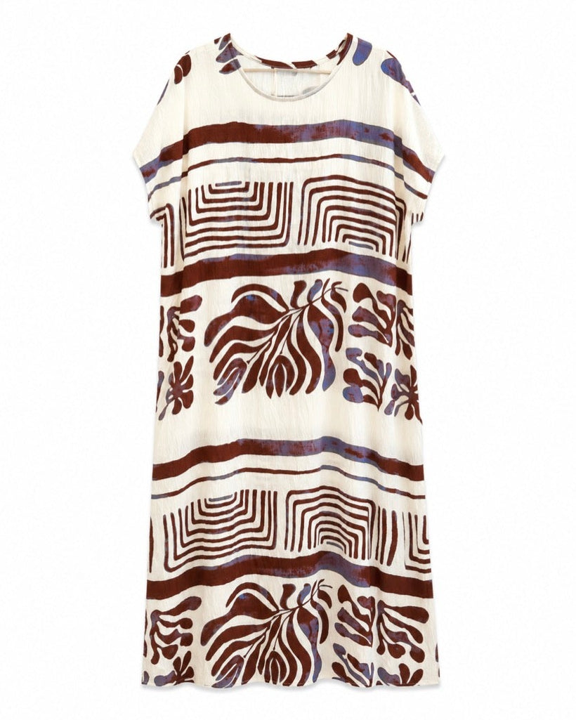 VESTIDO MIDI CUELLO REDONDO