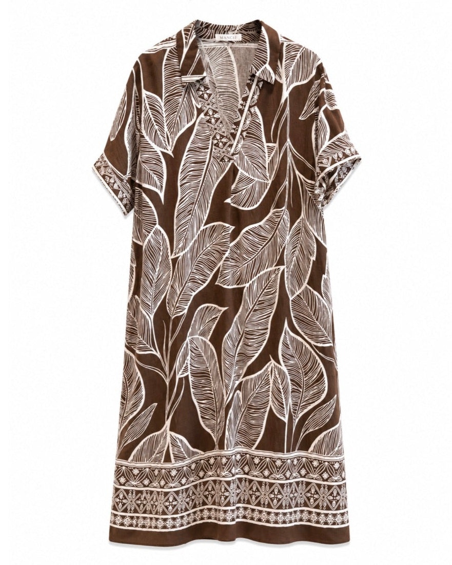 VESTIDO MAXI CUELLO CAMISERO